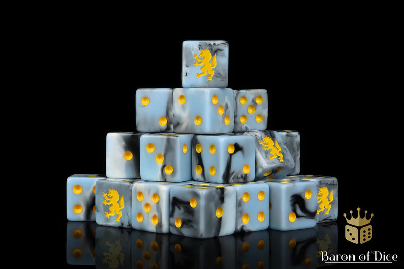 Baron of Dice: "Rampant Direwolf" 25x16mm Square Corner Dice Dice & Gaming Accessories Baron of Dice