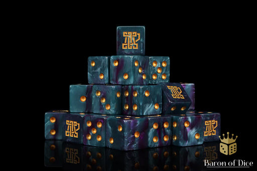 Baron of Dice: "Clan McFlaggon - Infinity" 25x16mm Square Corner Dice Dice & Gaming Accessories Baron of Dice