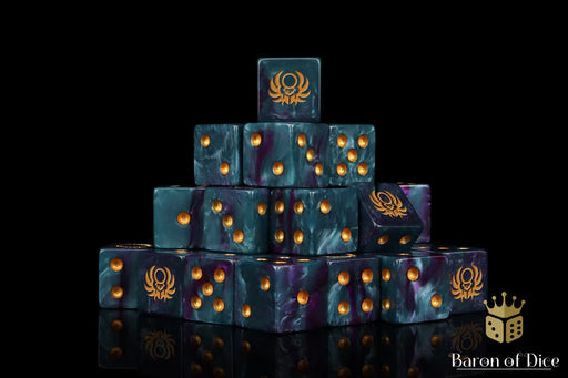 Baron of Dice: "Sun Scarab - Infinity" 25x16mm Square Corner Dice Dice & Gaming Accessories Baron of Dice