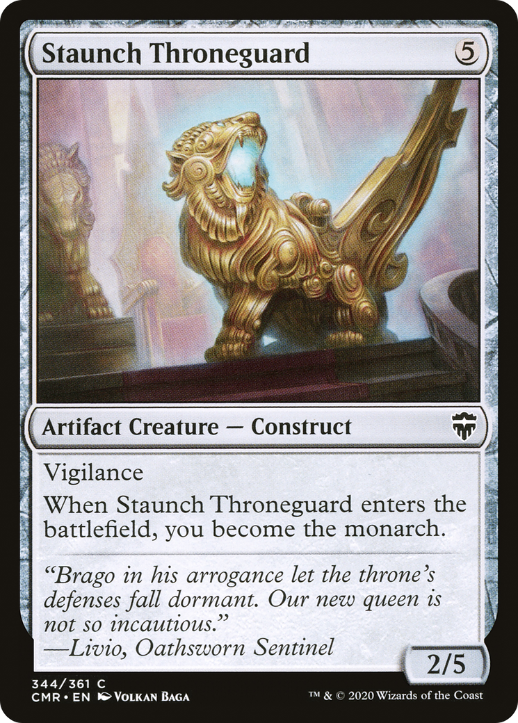 Staunch Throneguard (CMR-344) [Commander Legends] MTG Single Wizards of the Coast