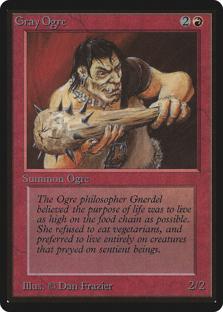 Gray Ogre (LEB-) [Oldschool] Limited Edition Beta MTG Single Wizards of the Coast
