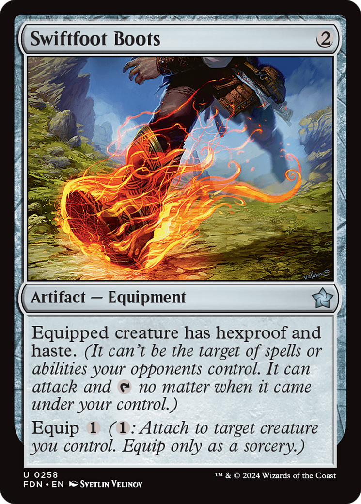 Swiftfoot Boots (FDN-258) [Foundations] Foil MTG Single Wizards of the Coast