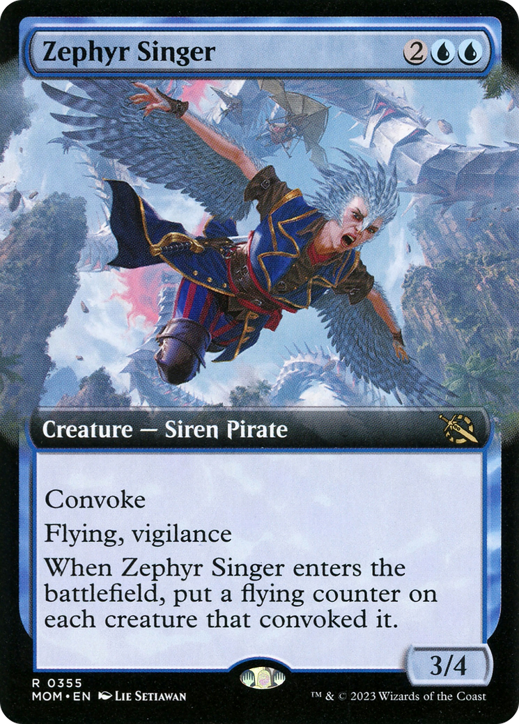 Zephyr Singer (MOM-355) [March of the Machine] (Extended Art) MTG Single Wizards of the Coast