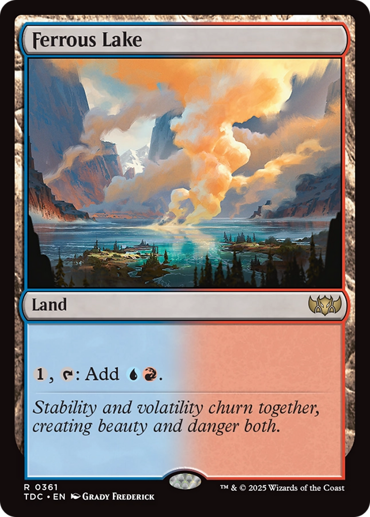 Ferrous Lake (TDC-361) [Commander: Tarkir: Dragonstorm] MTG Single Wizards of the Coast
