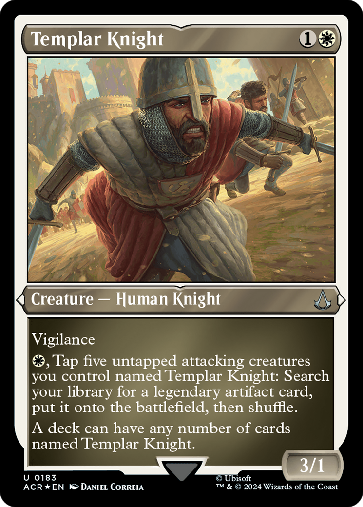 Templar Knight (ACR-183) [Assassin's Creed] Etched Foil MTG Single Wizards of the Coast
