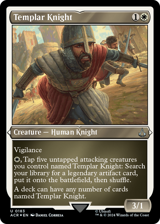 Templar Knight (ACR-183) [Assassin's Creed] Etched Foil MTG Single Wizards of the Coast