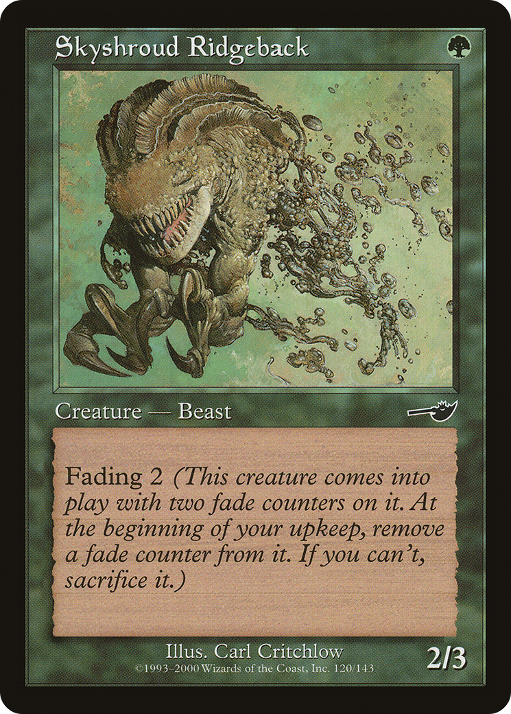 Skyshroud Ridgeback (NMS-120) [Nemesis] MTG Single Wizards of the Coast