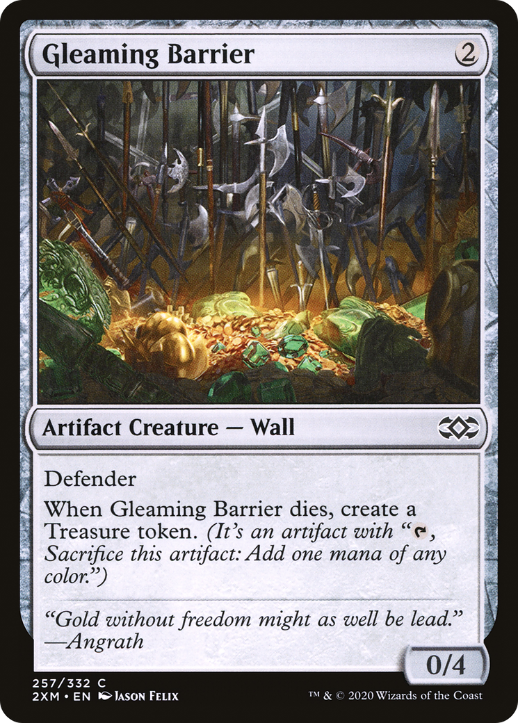 Gleaming Barrier (2XM-257) [Double Masters] MTG Single Wizards of the Coast