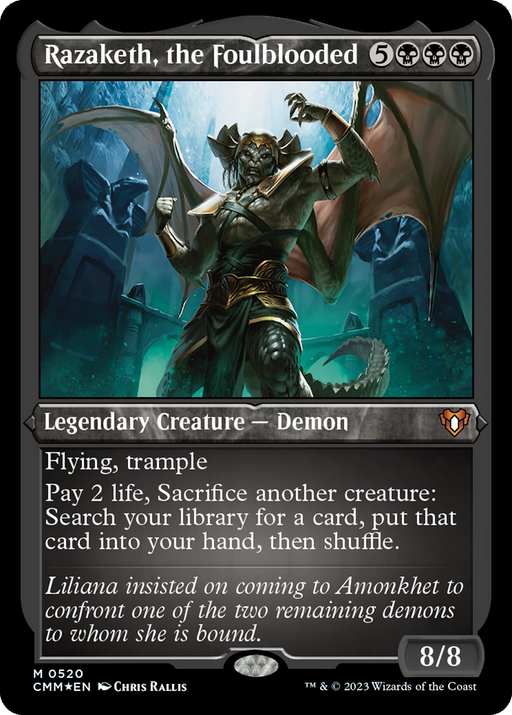 Razaketh, the Foulblooded (CMM-520) [Commander Masters] Etched Foil MTG Single Wizards of the Coast