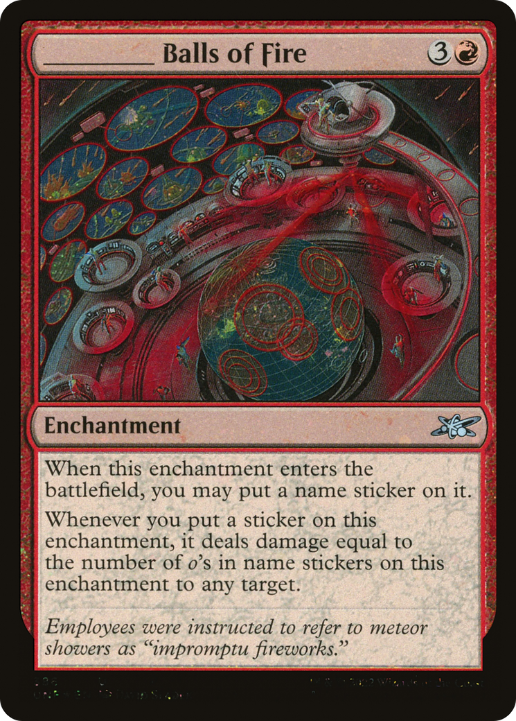_____ Balls of Fire (Galaxy Foil) (UNF-386) [Unfinity] Foil MTG Single Wizards of the Coast