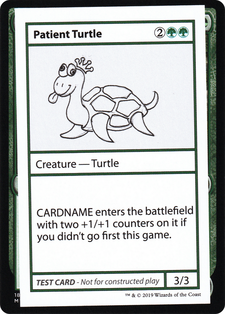 Patient Turtle (CMB1-082) [Mystery Booster] Playtest Cards 2021 MTG Single Wizards of the Coast