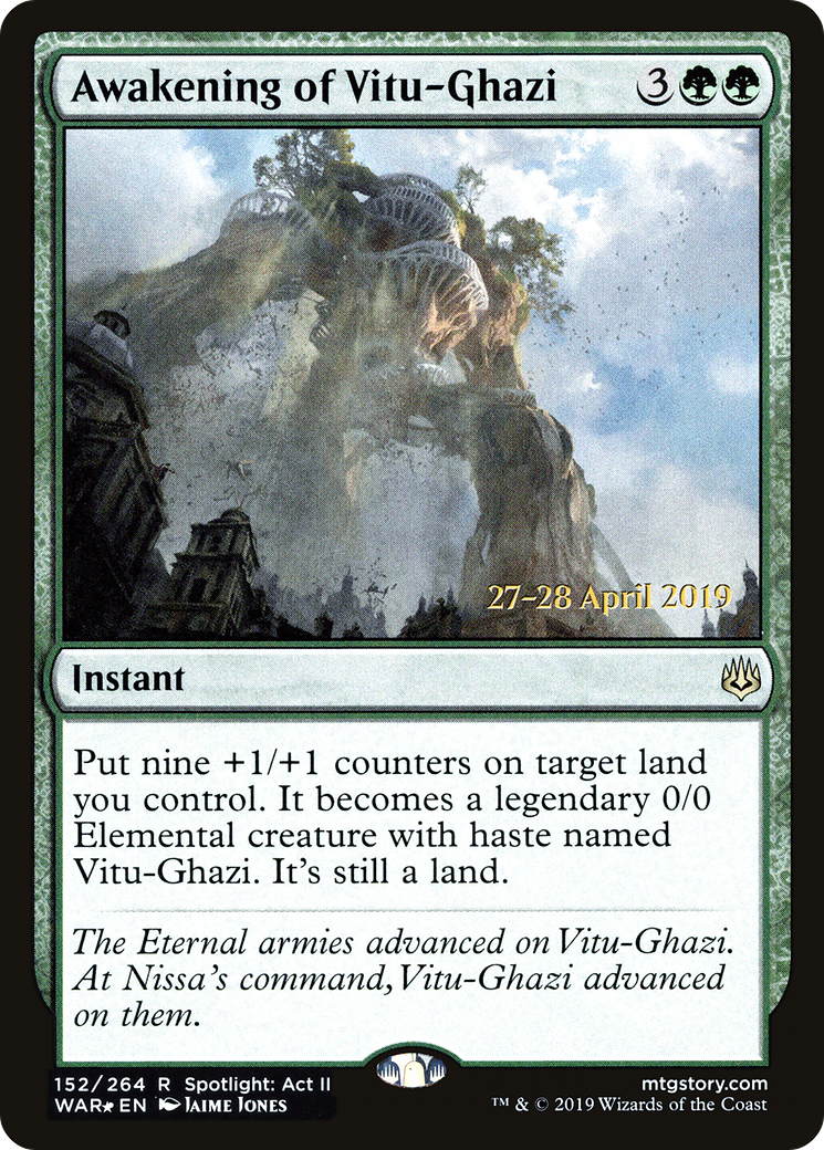 Awakening of Vitu-Ghazi (PRE-152) [War of the Spark Promos] Foil MTG Single Wizards of the Coast