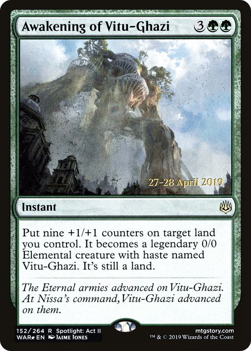 Awakening of Vitu-Ghazi (PRE-152) [War of the Spark Promos] Foil MTG Single Wizards of the Coast