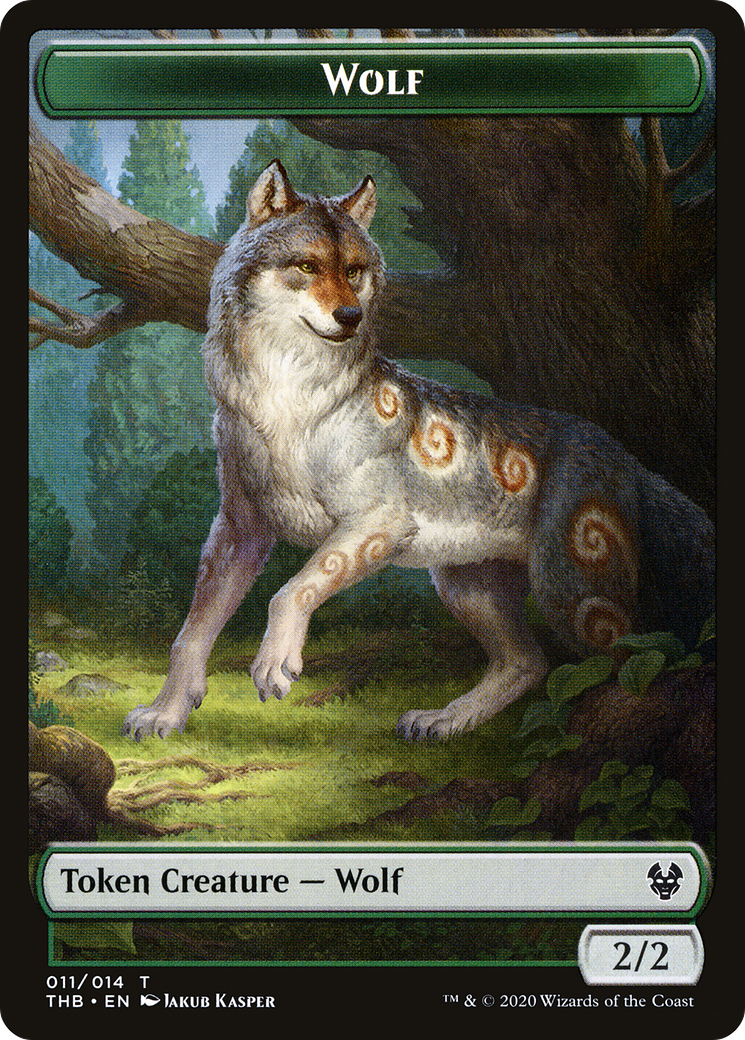 Wolf Token (THB-011) [Tokens] Theros Beyond Death Tokens MTG Single Wizards of the Coast