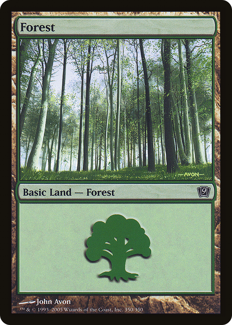 Forest (350) (9ED-350) [9th Edition] MTG Single Wizards of the Coast