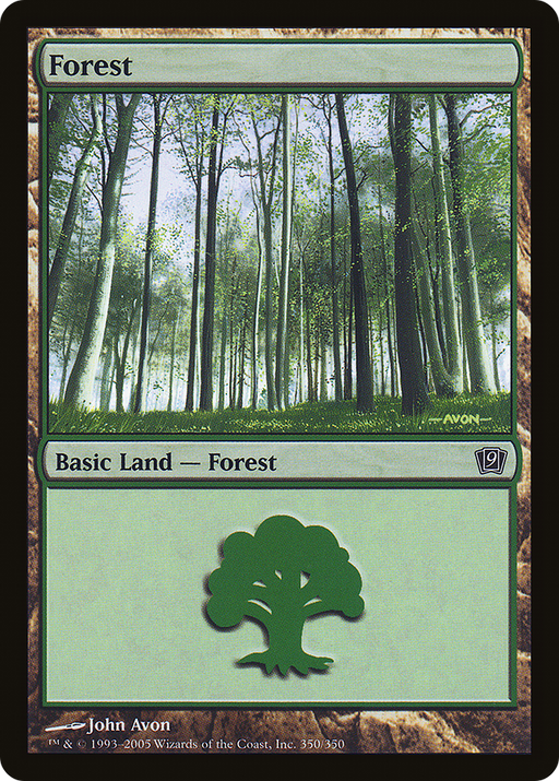 Forest (350) (9ED-350) [9th Edition] Foil MTG Single Wizards of the Coast