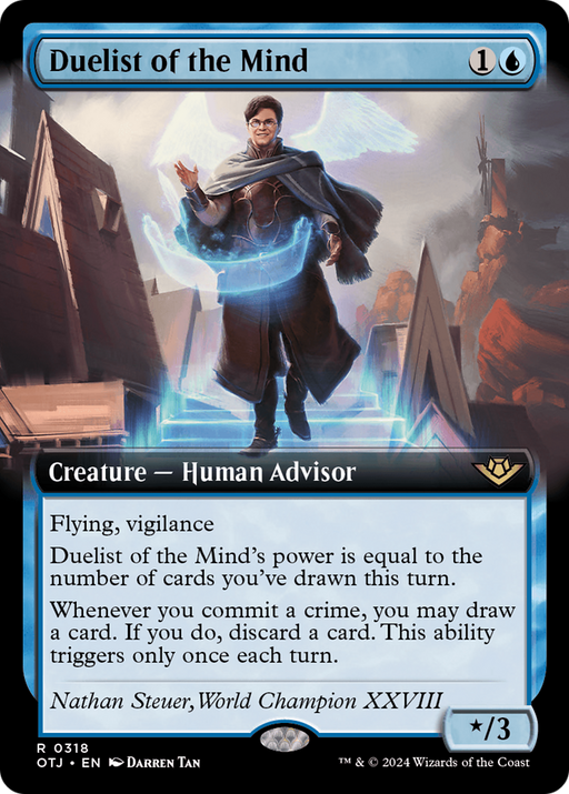 Duelist of the Mind (OTJ-318) [Outlaws of Thunder Junction] (Extended Art) MTG Single Wizards of the Coast