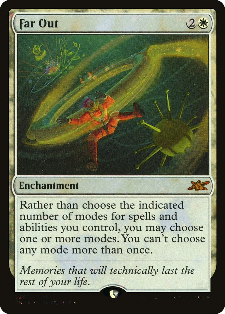 Far Out (Galaxy Foil) [Unfinity] MTG Single Magic: The Gathering