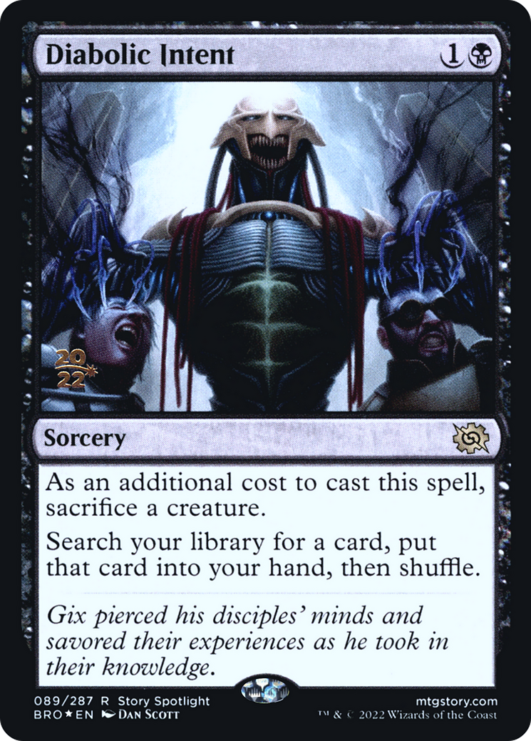 Diabolic Intent (PRE-089) [The Brothers' War Promos] Foil MTG Single Wizards of the Coast