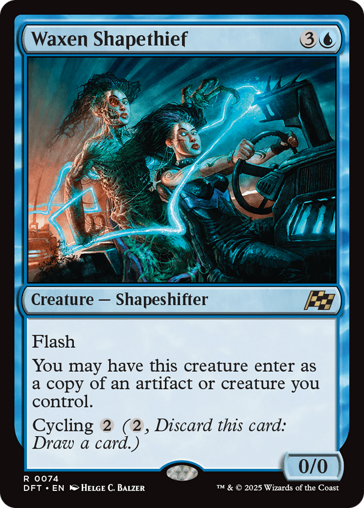 Waxen Shapethief (DFT-074) [Aetherdrift] Foil MTG Single Wizards of the Coast