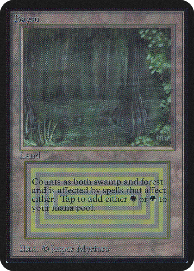 Bayou (LEA-) [Oldschool] Limited Edition Alpha MTG Single Wizards of the Coast