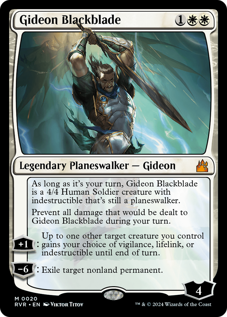 Gideon Blackblade (RVR-020) [Ravnica Remastered] MTG Single Wizards of the Coast