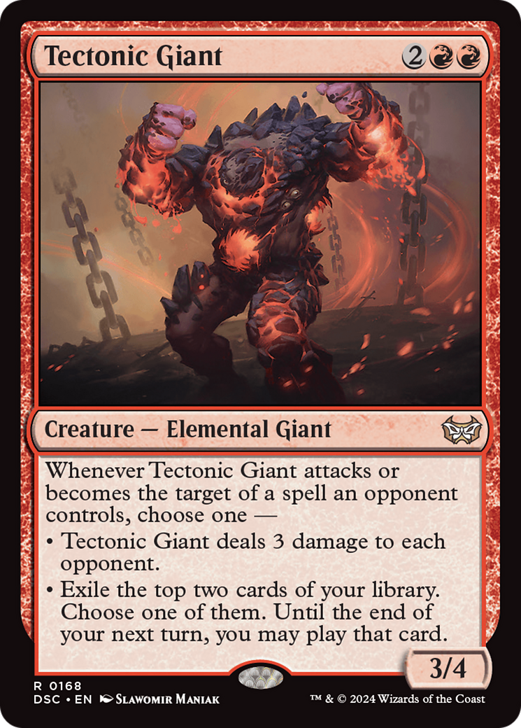 Tectonic Giant (DSC-168) [Duskmourn: House of Horror Commander] MTG Single Wizards of the Coast