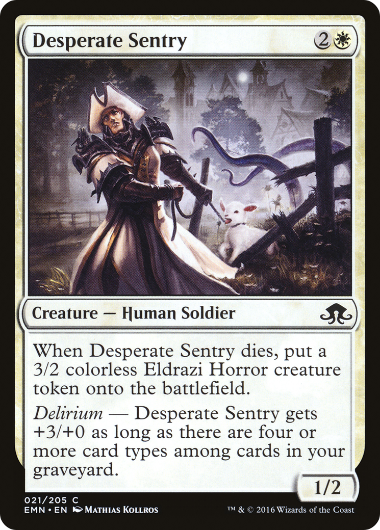 Desperate Sentry [Eldritch Moon] MTG Single Magic: The Gathering