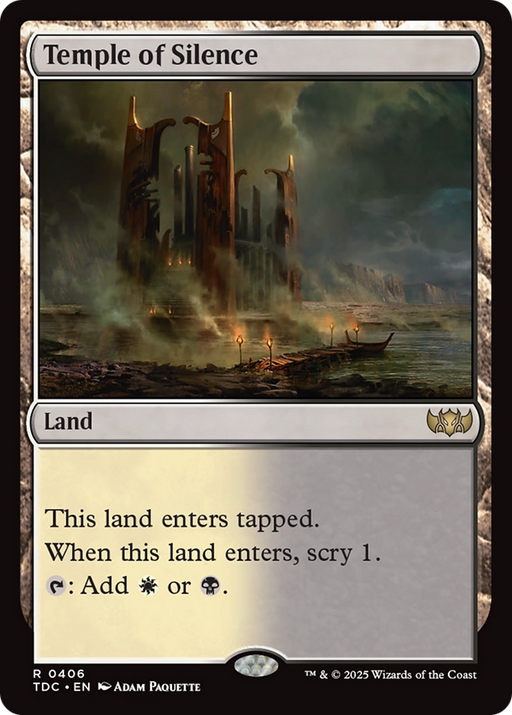 Temple of Silence (TDC-406) [Commander: Tarkir: Dragonstorm] MTG Single Wizards of the Coast