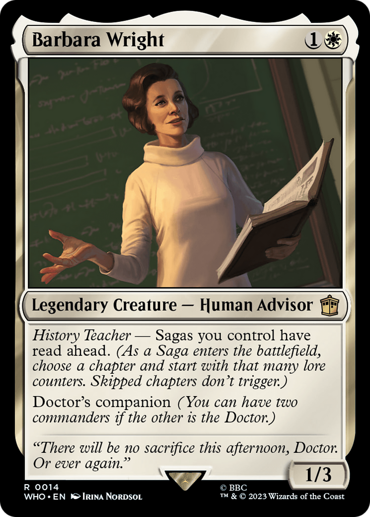 Barbara Wright (WHO-014) [Doctor Who] Foil MTG Single Wizards of the Coast