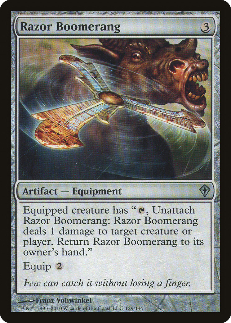 Razor Boomerang (WWK-129) [Worldwake] Foil MTG Single Wizards of the Coast