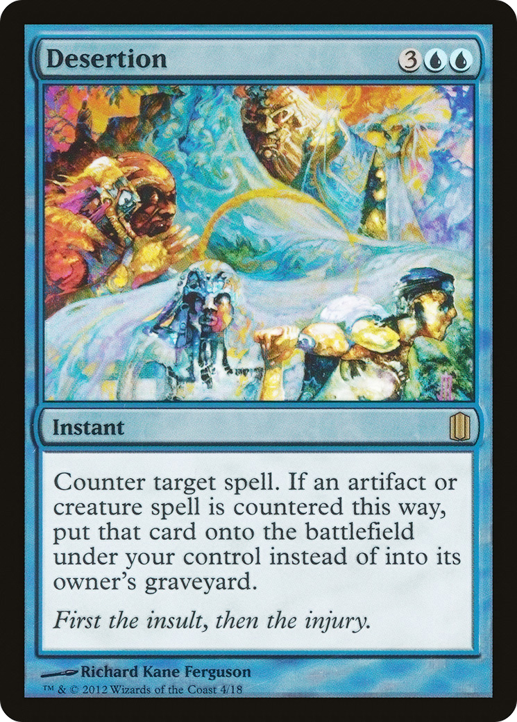 Desertion (CM1-004) [Misc] Commander's Arsenal Foil MTG Single Wizards of the Coast