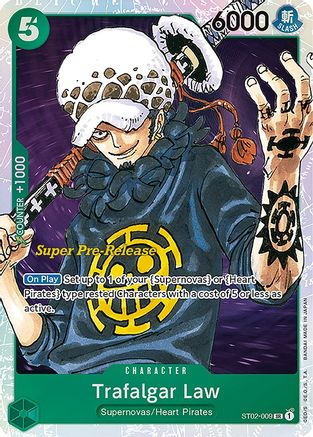Trafalgar Law (ST02-009) [Super Pre-Release Starter Deck 2: Worst Generation] Foil One Piece Single Bandai