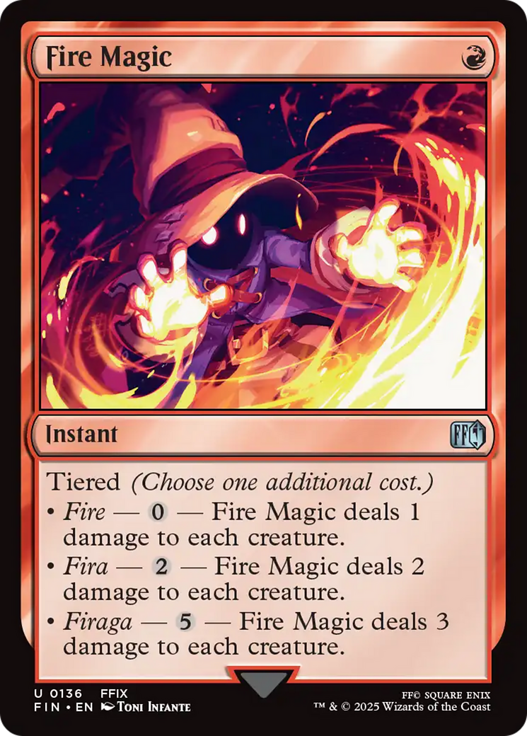 Fire Magic (FIN-136) [FINAL FANTASY] Foil MTG Single Wizards of the Coast