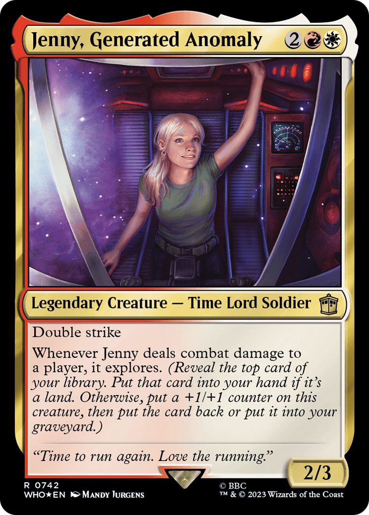 Jenny, Generated Anomaly (Surge Foil) (WHO-742) [Doctor Who] Foil MTG Single Wizards of the Coast
