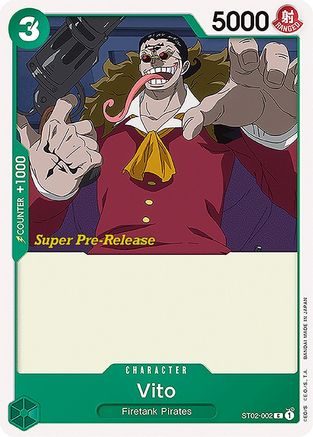 Vito (ST02-002) [Super Pre-Release Starter Deck 2: Worst Generation] One Piece Single Bandai