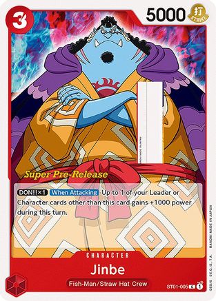 Jinbe (ST01-005) [Super Pre-Release Starter Deck 1: Straw Hat Crew] One Piece Single Bandai