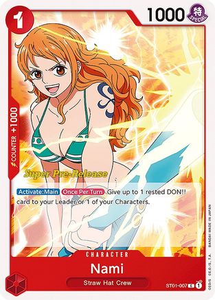 Nami (ST01-007) [Super Pre-Release Starter Deck 1: Straw Hat Crew] One Piece Single Bandai