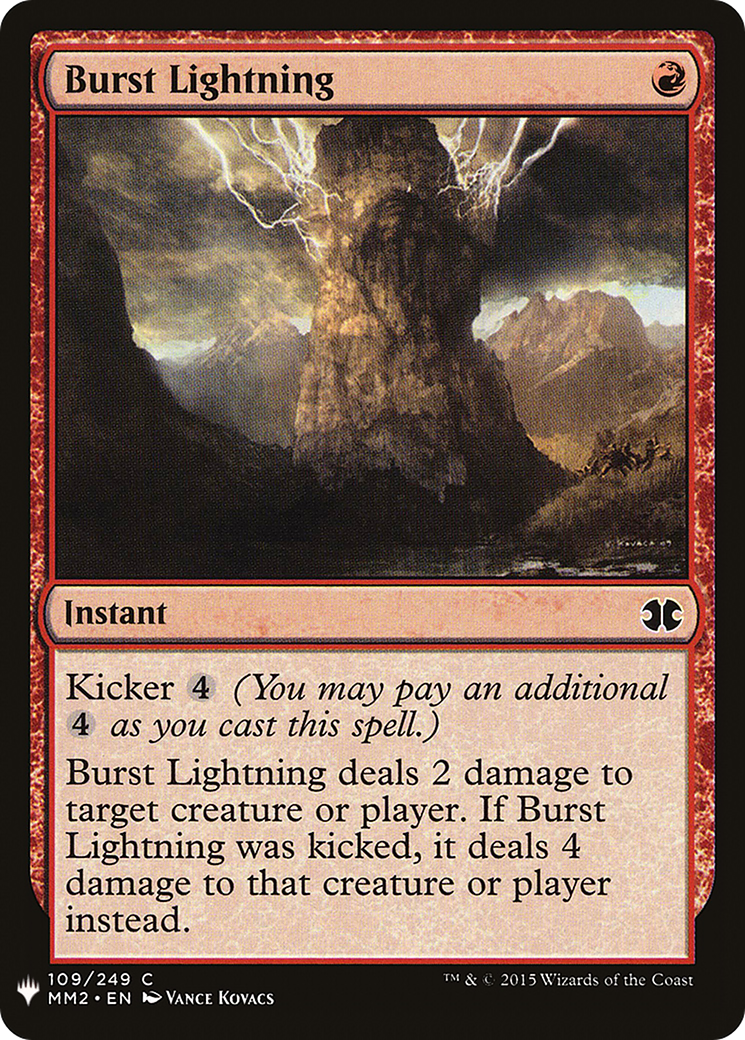 Burst Lightning (LIST-MM2-109) [Mystery Booster] The List MTG Single Wizards of the Coast