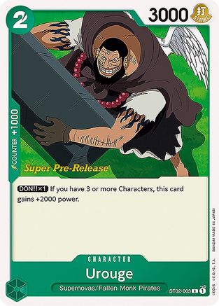 Urouge (ST02-003) [Super Pre-Release Starter Deck 2: Worst Generation] One Piece Single Bandai