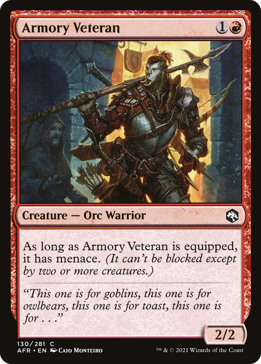 Armory Veteran (AFR-130) [Adventures in the Forgotten Realms] Foil MTG Single Wizards of the Coast