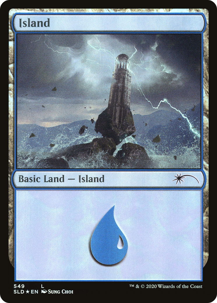 Island (549) (SLD-549) [Secret Lair] Drop Foil MTG Single Wizards of the Coast