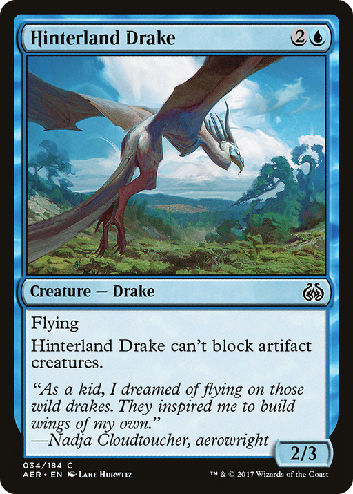 Hinterland Drake (AER-034) [Aether Revolt] MTG Single Wizards of the Coast