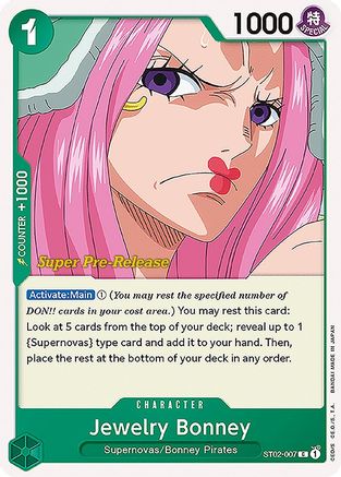 Jewelry Bonney (ST02-007) [Super Pre-Release Starter Deck 2: Worst Generation] One Piece Single Bandai