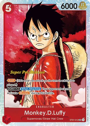 Monkey.D.Luffy (012) (ST01-012) [Super Pre-Release Starter Deck 1: Straw Hat Crew] Foil One Piece Single Bandai