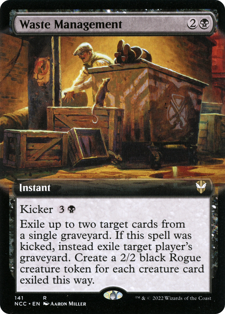 Waste Management (NCC-141) [New Capenna Commander] (Extended Art) MTG Single Wizards of the Coast