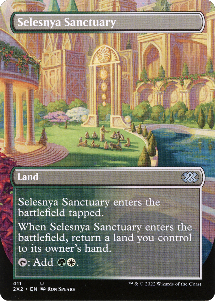 Selesnya Sanctuary (2X2-411) [Double Masters 2022] (Borderless) MTG Single Wizards of the Coast