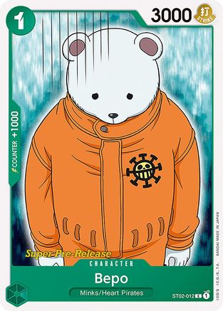 Bepo (ST02-012) [Super Pre-Release Starter Deck 2: Worst Generation] One Piece Single Bandai