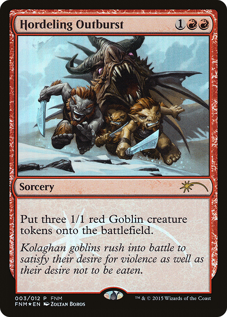 Hordeling Outburst (FNM-003) [Misc] Friday Night Magic 2015 Foil MTG Single Wizards of the Coast
