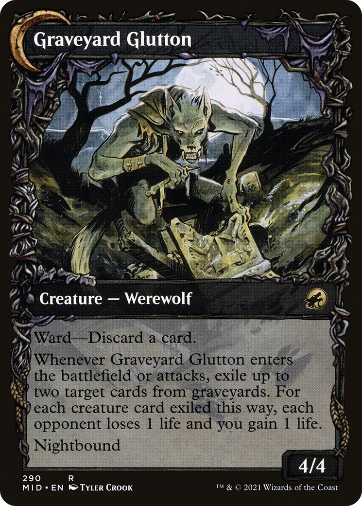 Graveyard Trespasser (MID-290) [Innistrad: Midnight Hunt] (Showcase) MTG Single Wizards of the Coast